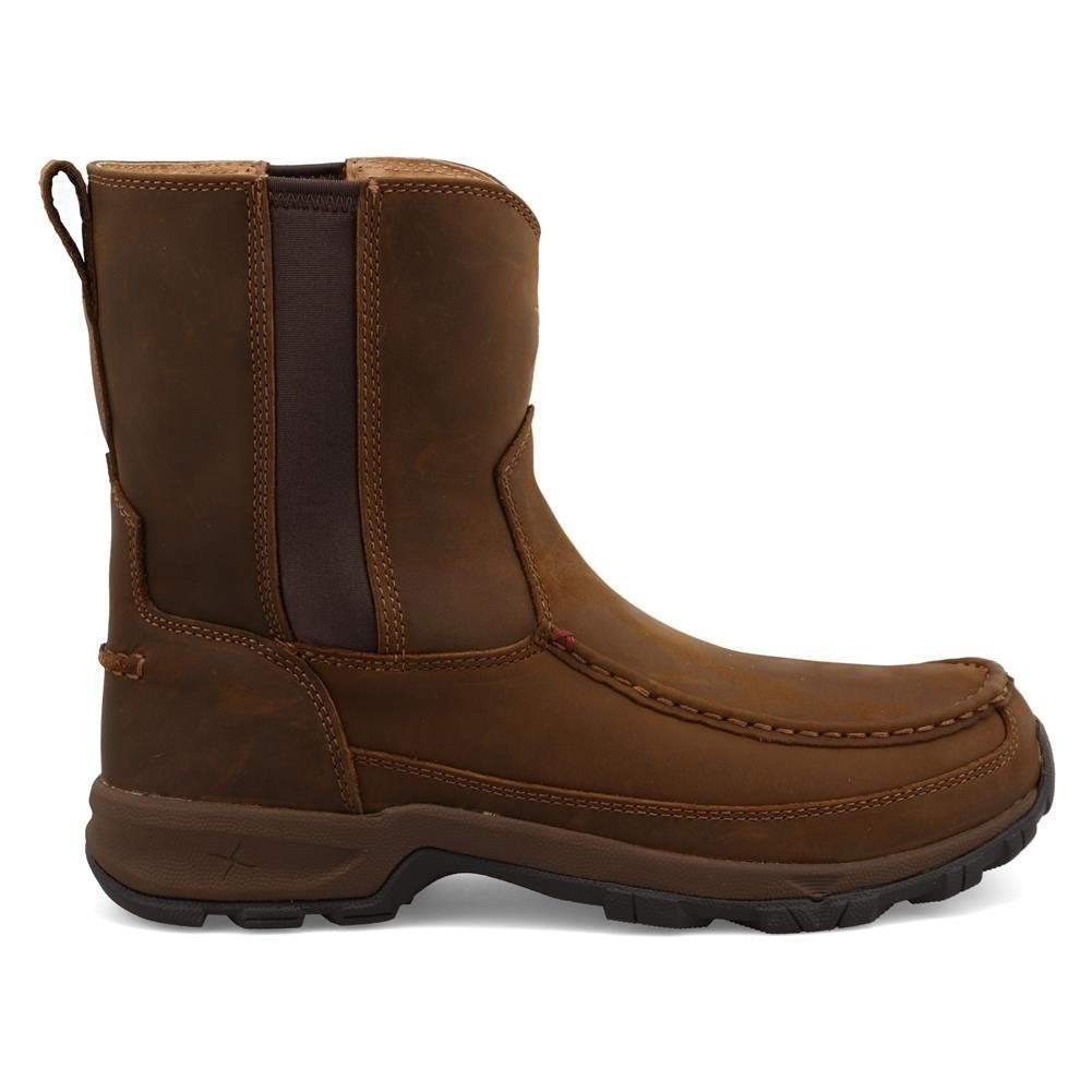 Twisted X Men's 8" Pull-On Hiker Size 10m Distressed Saddle Work Boots Mhkb003